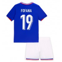 Camisa de time de futebol França Youssouf Fofana #19 Replicas 1º Equipamento Infantil Europeu 2024 Manga Curta (+ Calças curtas)